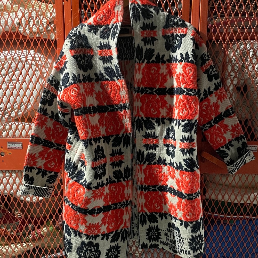 Scotch and Soda Jacquard sweater knit cardigan